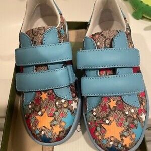 NEW Authentic Gucci Toddler Sneakers Shoes Sz 26 /9.5  US Blue